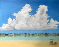 Lakefront - Oil On Canvas Paintings - By Leslie Dannenberg, Realism Painting Artist