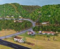 Cherokee Nc Spring - Oil On Canvas Paintings - By Leslie Dannenberg, Impressionism Painting Artist