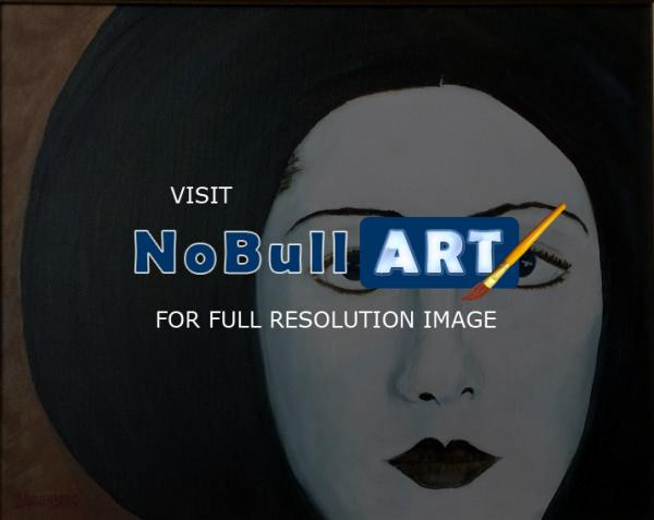 Art Deco Paintings - Moon Glow - Oil On Canvas