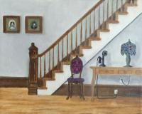 1927 Interior - Oil On Canvas Paintings - By Leslie Dannenberg, Realism Painting Artist