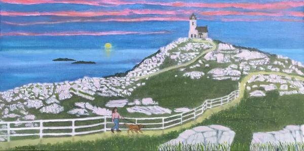 Seascapes - Rocky Ridge Lighthouse - Oil On Canvas