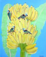 Birds Of A Feather Brazil - Oil On Canvas Paintings - By Leslie Dannenberg, Realism Painting Artist