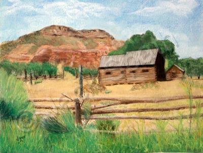 Landscapes - Grafton Utah - Pastel