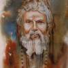 Sadhu - Watercolour On Paper Paintings - By Gopal Sharma, Watercolour Painting Artist