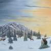 Crazy Mountains Sunset - Oils Paintings - By Al Johannessen, Realistic Painting Artist