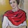 Frida Kahlo In Thought - Oil On Canvis Original Paintings - By Dahn Midora, Original Painting Artist