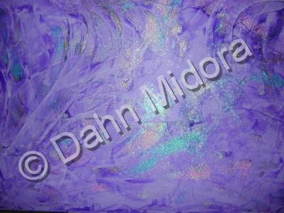 Splash Of Colors - Violet - Oil And Plastic On Canvas