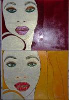 Christelle - Oil And Plastic On Canvas Paintings - By Dahn Midora, Original Painting Artist