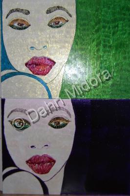 Paintings In Plastic - Jacqueline - Oil And Plastic On Canvas