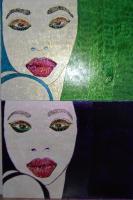Paintings In Plastic - Jacqueline - Oil And Plastic On Canvas