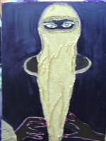 Woman - Mahirimah - Oil And Plastic On Canvas