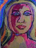 Annalise - Oil And Plastic On Canvas Paintings - By Dahn Midora, Original Painting Artist