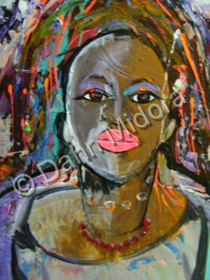 Woman - Tiara - Oil And Plastic On Canvas