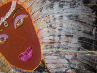 People - Anandamayi - Oil And Plastic On Canvas
