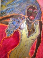 Natasha - Oil And Plastic On Canvas Paintings - By Dahn Midora, Original Painting Artist