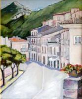 Anversa Degli Abruzzo - Acrylic Paintings - By Juliet Mevi, Plein Air  Realism Painting Artist
