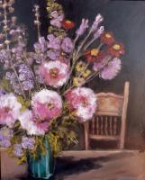 Flowers - Acrylic Paintings - By Juliet Mevi, Impressionism Painting Artist