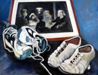 Well Used Shoes - Oil Paintings - By Juliet Mevi, Realism Painting Artist