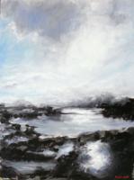 Tide Pools - Oil Paintings - By James Corwin, Atmospheric Painting Artist