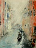 Venice Morning - Oil Paintings - By James Corwin, Atmospheric Painting Artist