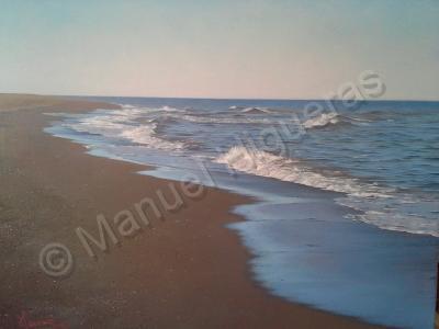 Seaside - Benamocarra Beach - Oil On Canvas