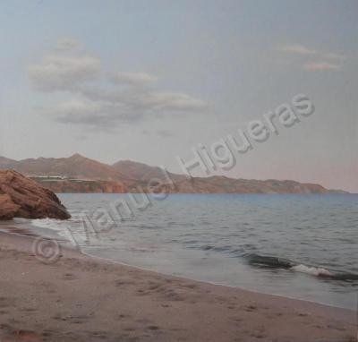 Seaside - Cala De Nerja - Oil On Canvas