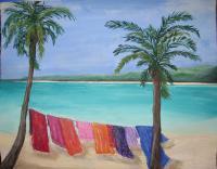 Sarongs For Sale - Acrylic Paintings - By Martini Jones, Mj Painting Artist