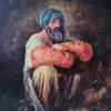 Afghan Old Man - 50X70Cm Paintings - By Akram Ati, Oil Painting On Canvas Painting Artist