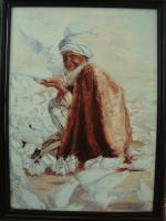 Peace Smile - 50X70Cm Paintings - By Akram Ati, Oil Painting On Canvas Painting Artist
