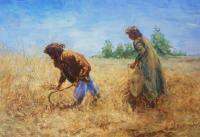 Farmers - 00 Paintings - By Akram Ati, Oil Painting On Canvas Painting Artist