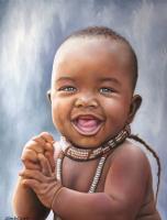 The Toddler - Acrylics Paintings - By Simba   Robert Makoni, Mixed Media Painting Artist