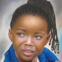 Lilian - Acrylics Paintings - By Simba   Robert Makoni, Mixed Media Painting Artist