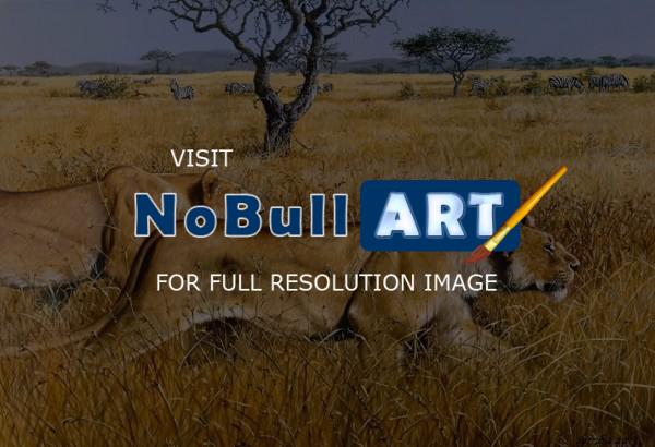 Wildlife And Nature Art - Shumba On The Prawl - Oil On Canvas
