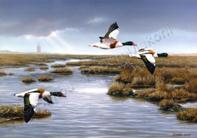 Wildlife And Nature Art - Ducks By The Pond - Acrylics