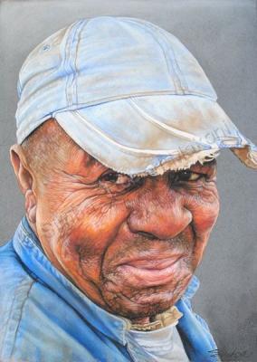 Portraiture - Old School - Water Color Pastel Pencils