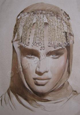 Portrait - The Beaded Veil - Oil