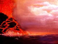 Volcano - Oil Paintings - By Joan Butler-Gore, Impressionism Painting Artist