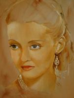 Bette Davis Eyes - Oil Paintings - By Joan Butler-Gore, Realism Painting Artist