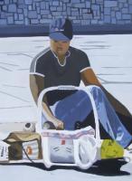 A Mothers Care - Acrylic On Canvas Paintings - By Jon Calvert, Visual Art Painting Artist