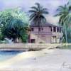 Beach House - Nassau Bahamas - Watercolor Paintings - By Dave Barazsu, Realisic Painting Artist