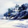 House At Beach - Puerto Vallarta Mexico - Watercolor Paintings - By Dave Barazsu, Realisic Painting Artist