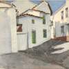 House On Street - Ronda Spain - Watercolor Paintings - By Dave Barazsu, Realisic Painting Artist