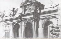 Landscape - Puerta Alcada - Madrid Spain - Pencil Drawing