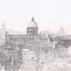 Rooftops - Rome Italy - Pencil Drawing Drawings - By Dave Barazsu, Realisic Drawing Artist