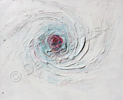 Abstract - Swirling Goo - Acrylic And Plaster On Canvas