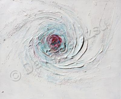 Abstract - Swirling Goo - Acrylic And Plaster On Canvas