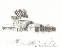 Sierra Talc Mining - San Francisco California - Ink Drawing Drawings - By Dave Barazsu, Impressionism Drawing Artist