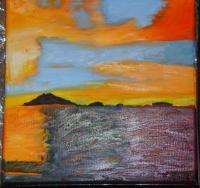 Hawiian Sunset - Oil Paintings - By Robert Casey, Landscape Painting Artist
