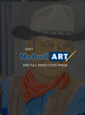 Paintings - John Wayne - Oil