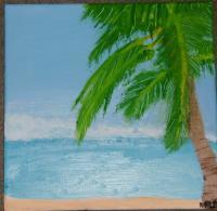 Tropical Beach - Oil Paintings - By Robert Casey, Landscape Painting Artist